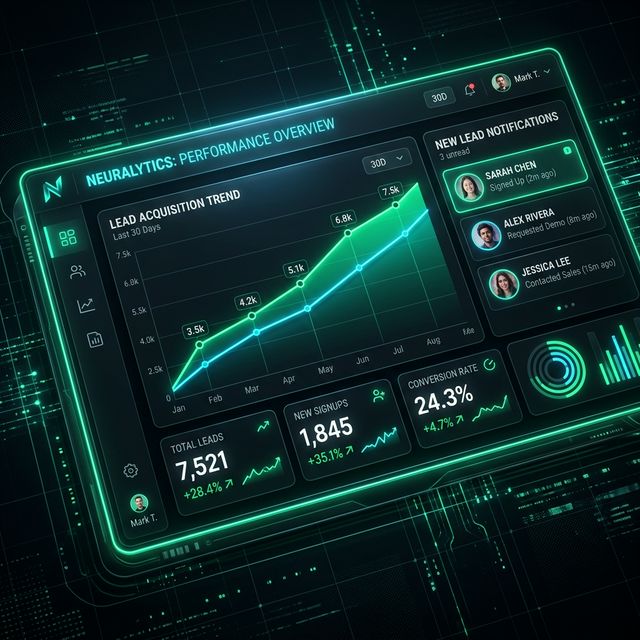 High Converting Analytical Dashboard 3D Render